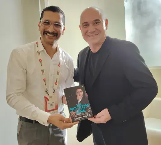 Andre Agassi, Tennis Legend, Olympic Gold Medallist, Former World No. 1 with Chinmay Ananda's book