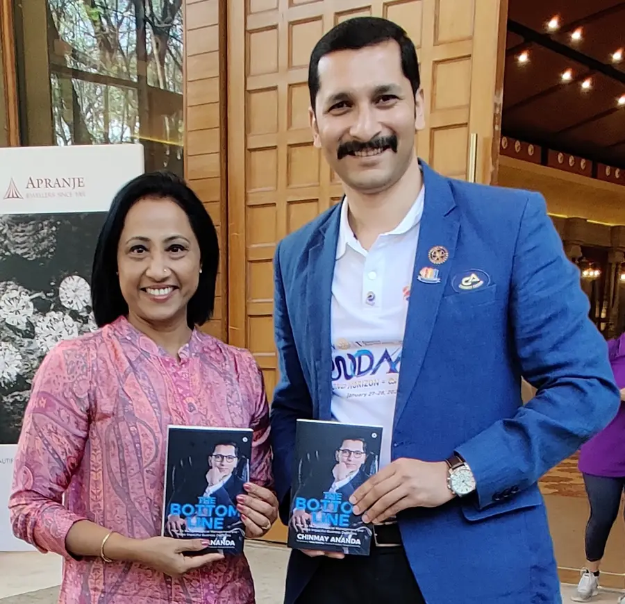 Ashwini Nachappa, Former Indian International Sprinter, Olympian, Arjuna Awardee with Chinmay Ananda's book