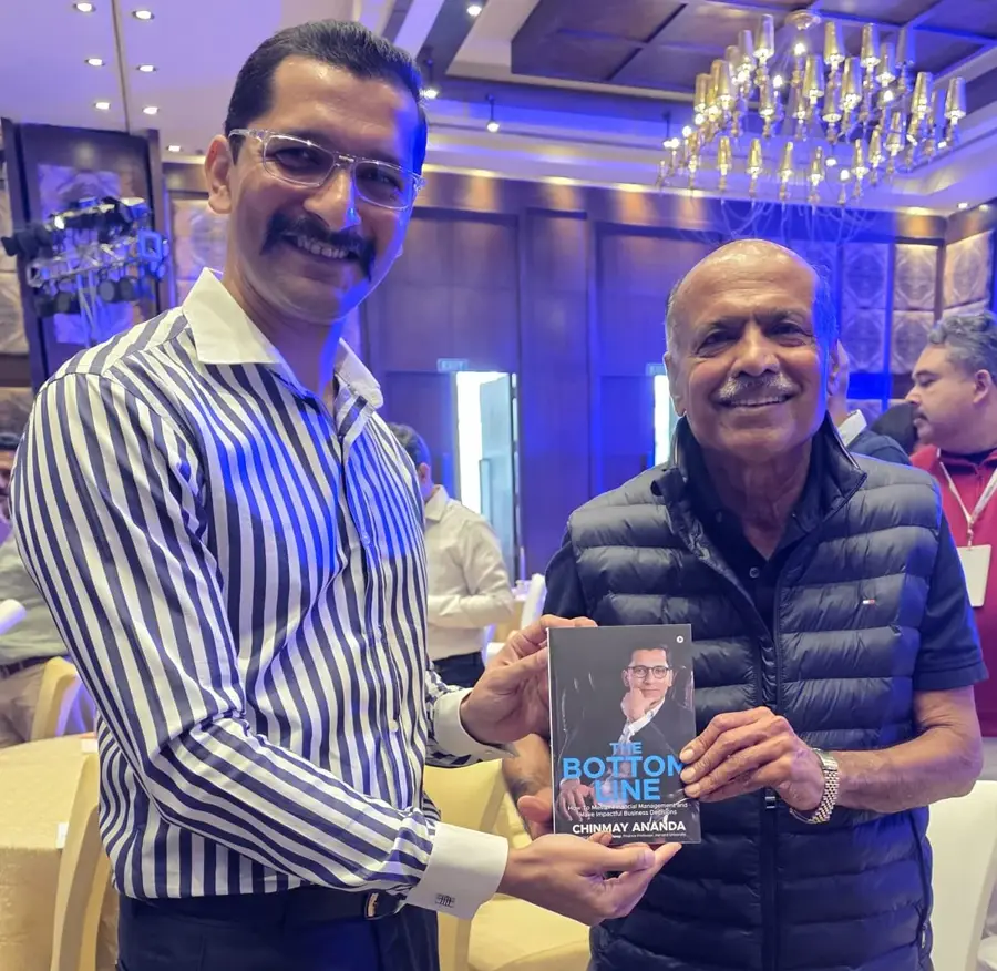 Capt Gopinath, Founder, Air Deccan, Aviation Entrepreneur with Chinmay Ananda's book