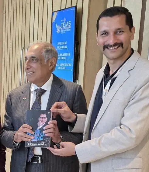 Irfan Razzak, Prestige Group with Chinmay Ananda's book